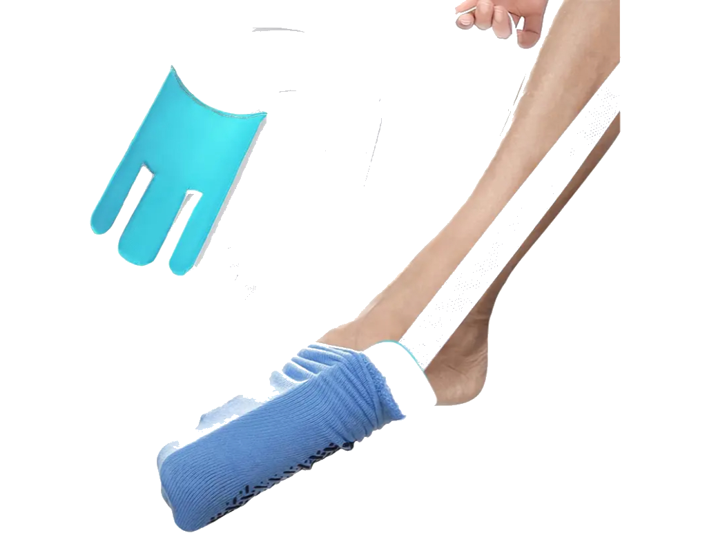 Sock Aid with Foam Handles and Molded Frame